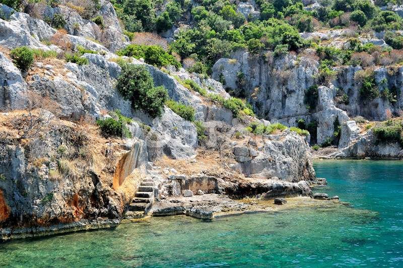 Ciudad Hundida Ruinas de Simena, Kekova, Turquía