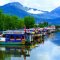 Boats at channel in Calis Turkey