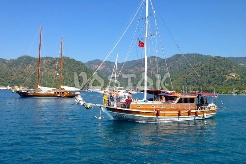 Boats are approaching Gocek Turkey - Gocek Market Boat Trip