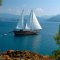 Sailing gullet near Gocek Turkey - Views during Gocek Sunday Market Boat Trip