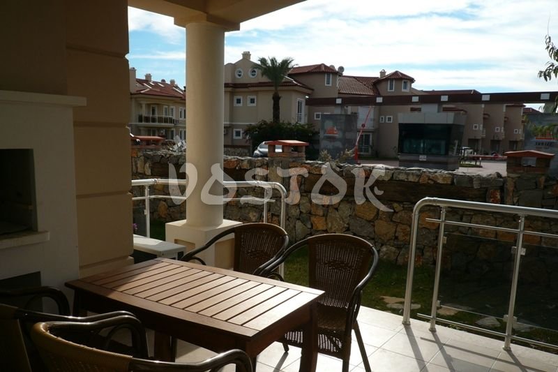Back side terrace with BBQ - Blue Green Apartments Calis Beach