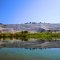 View to Pamukkale travertines from the artificial lake - Pamukkale attractions
