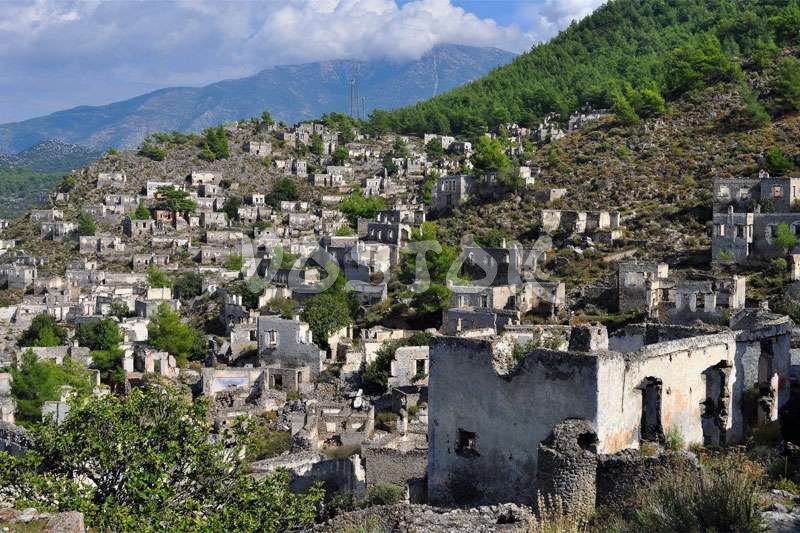 View over the abandoned Greek settlement Kayakoy - Fethiye Market - Kayakoy Ghost Town tour