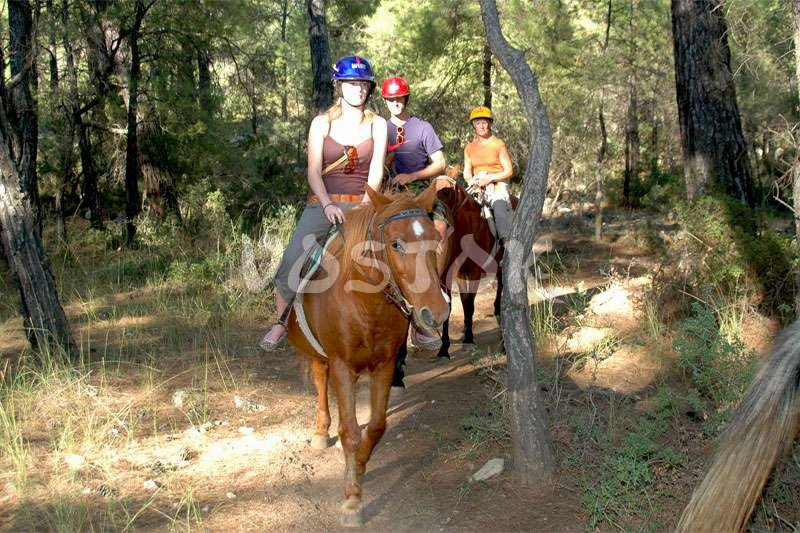 Horse riding tour through the pine forests towards Kayakoy - horseback riding Fethiye