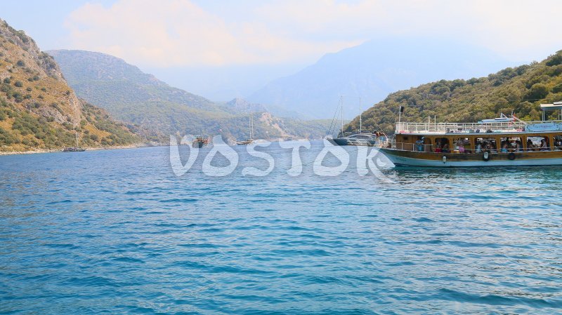 Deep blue color of the sea near St. Nicholas Island - Boat Trips in Oludeniz