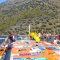 Upper deck of Oludeniz boat - perfect place for sunbathing during Oludeniz boat trips