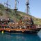 Dragon Boat Oludeniz resembles pirate boat and has water slide that makes it great for kids - they will never forget such a great Oludeniz boat trip