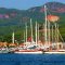 Gullets in the port of Gocek Turkey