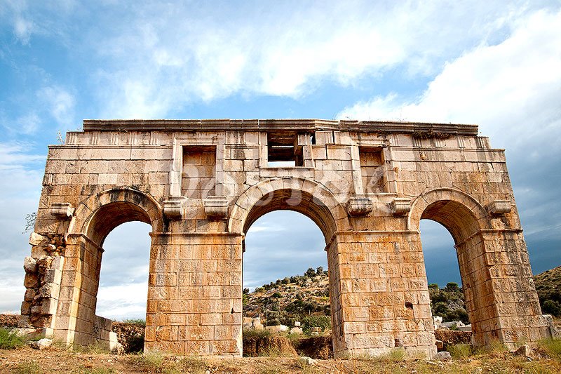 Triumphal Arch of Metius Modestus - city gate of the ancient city of Patara