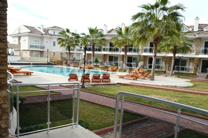 Steps from terrace lead straight away to pool area - Blue Green Apartments in Calis Fethiye