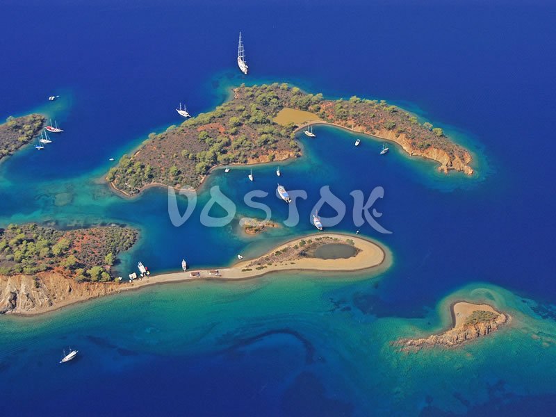 Yassica Islands is one of the highlight of 12 island boat trip Fethiye Turkey