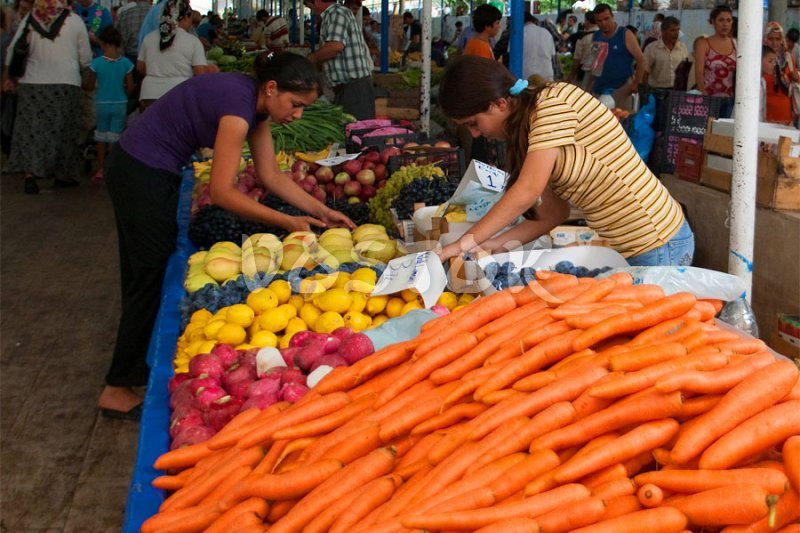 Perfect quality vegetables and fruits in Fethiye market