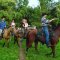 Some parts of ghost town are really saturated green - horseback riding from Oludeniz