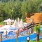 View on the main terrace and Pirate Ship - water world waterpark Fethiye