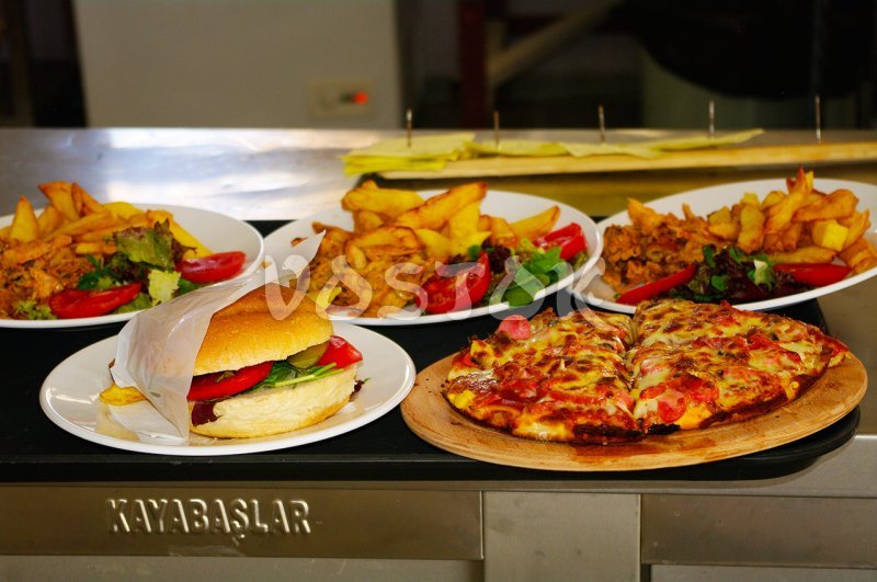 Available food in the restaurant in Fethiye water park