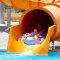 The end of slide Raft Tunnel in Oludeniz water park