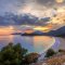 Amazing sunset in the beach of Olu deniz Turkey