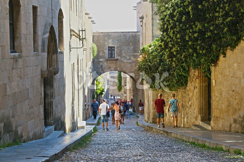 Narrow streets of Rhodes Old Town - Fethiye Rhodes Ferry
