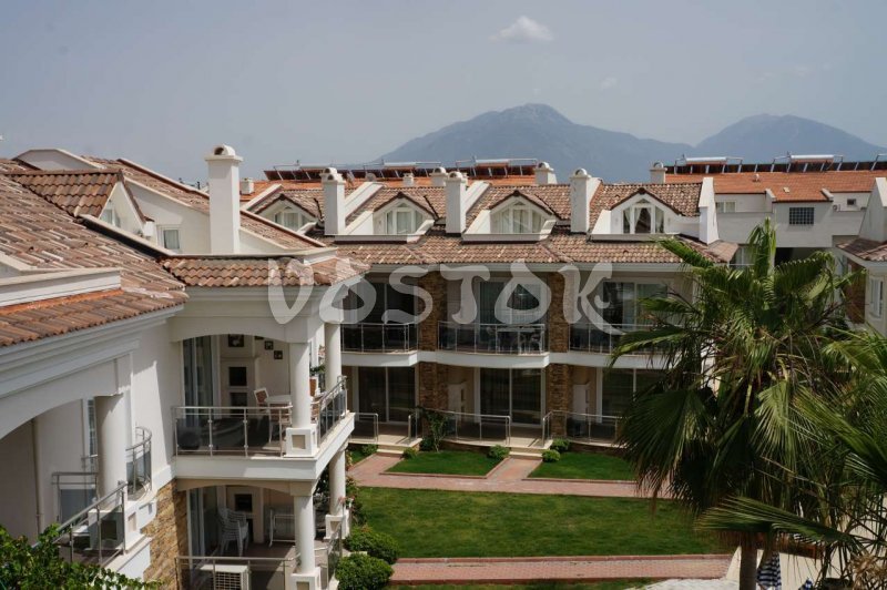 View from master bedroom balcony - G7 Blue Green Apartments in Calis