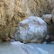 Round shaped stone inside the Saklikent gorge