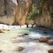You have to pass the fast river with cold water to be able to walk inside the Saklikent canyon