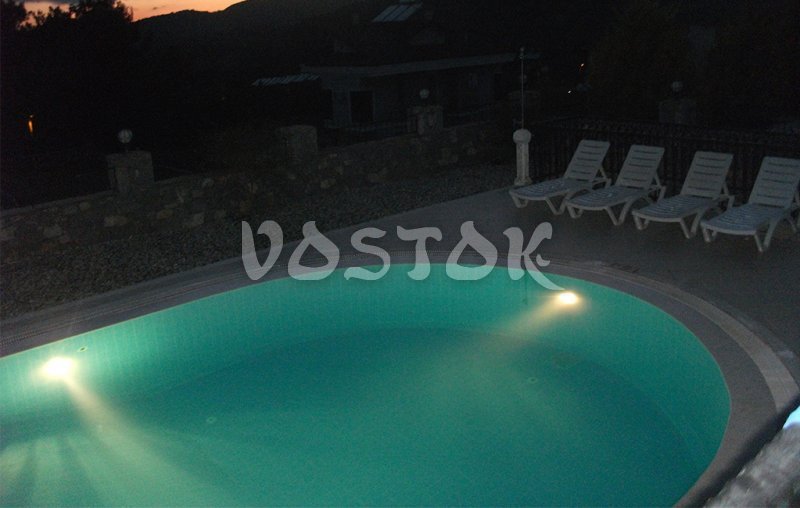 The swimming pool in the night - Oriana villas in Ovacik