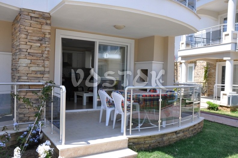 Large terrace - G1 Blue Green apartment in Calis