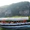 Passing the rock cut tombs of Kaunos in Dalyan Turkey