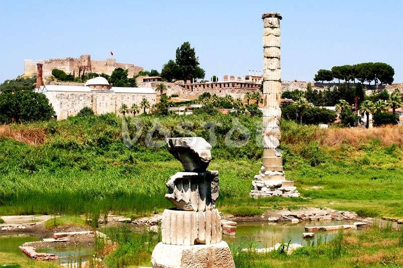 Site of the Temple of Artemis in the town of Selcuk - Oludeniz to Ephesus Tour