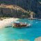 Boats at Butterfly Valley - lunch stop for Oludeniz Boat Trips