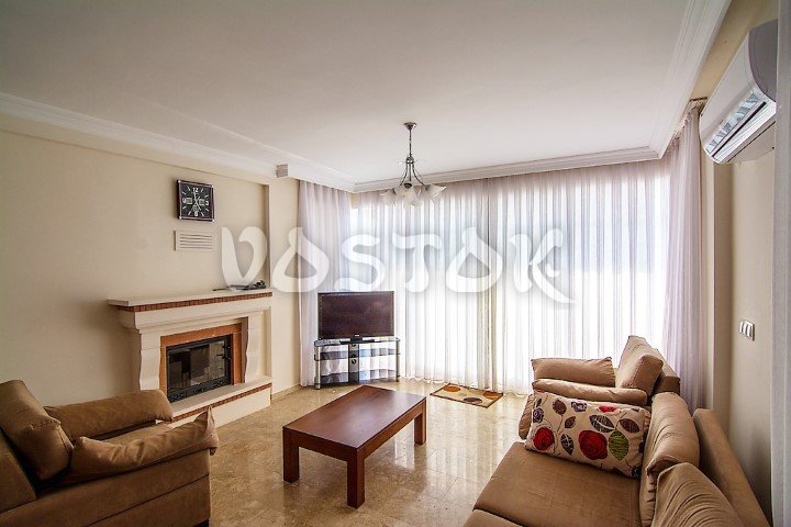 Fireplace in lounge - Villa Arna in Ovacik Turkey