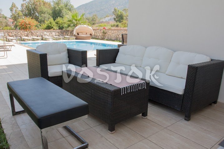 Sofa, armchair and tea table near the terrace - Orka Valley Villa #1