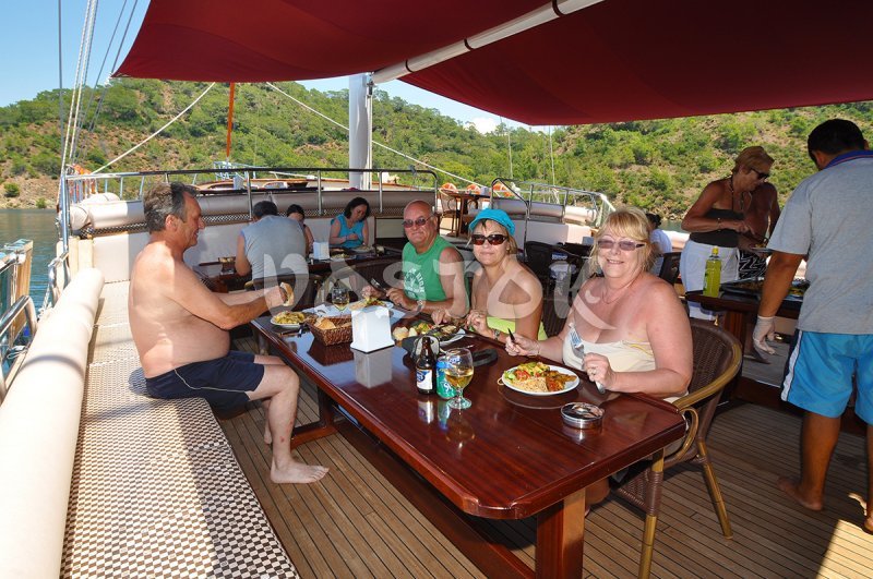 Lunch aboard - 12 Islands trip on sail boat from Fethiye